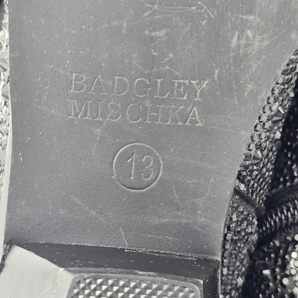 NWT Badgley Mischka Girls’ Sparkly Cowgirl Boots, Black Rhinestones - Picture 13 of 16